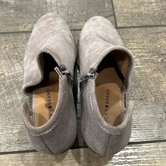 Lucky Brand Women's Felixah D'Orsay Bootie Gray Tan Size 8.5 - Picture 4 of 9